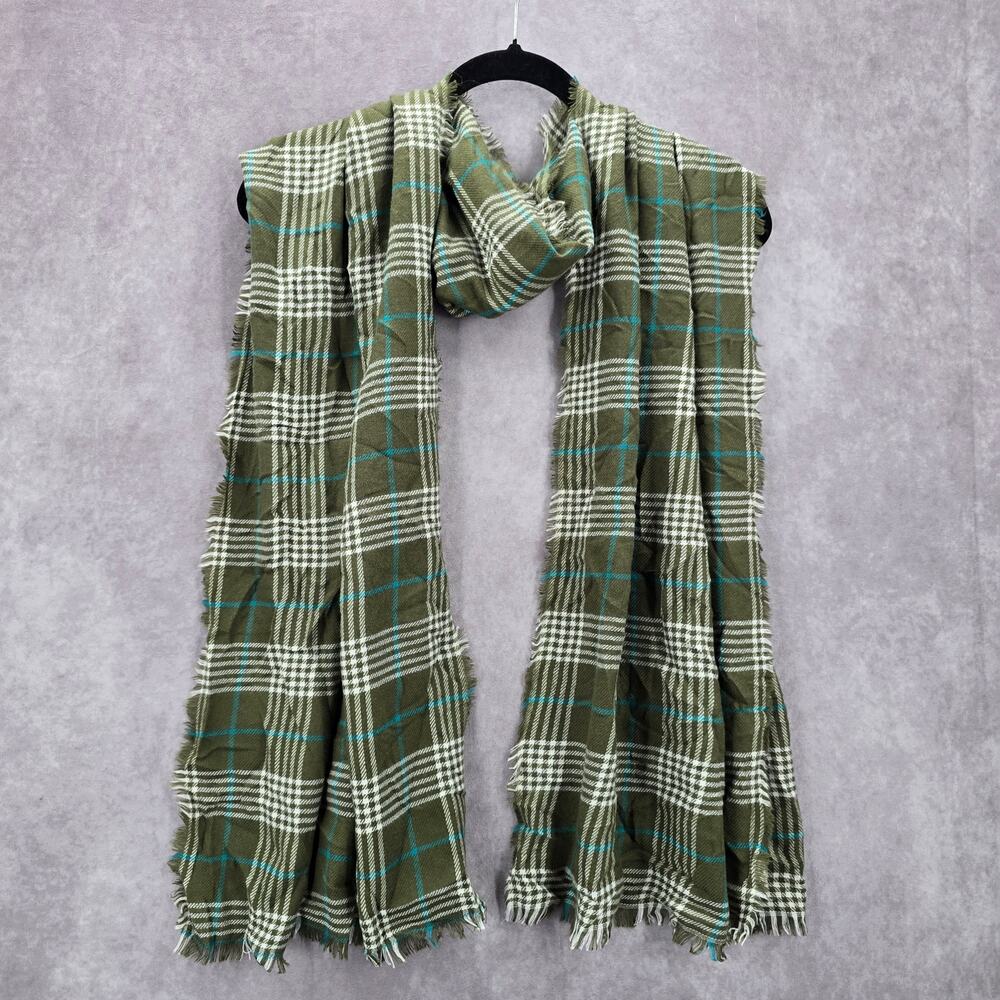 Cato Green Plaid Tartan Long Wrap‎ Hijab Fringe Dupatta Shawl Scarves Scarf